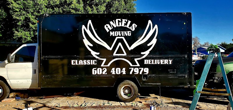 Angels classic delivery and moving logo