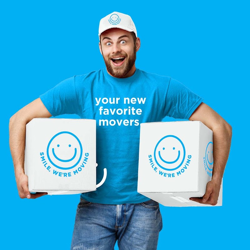 Smile, We're Moving logo